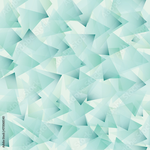 Scattered triangles of turquoise color