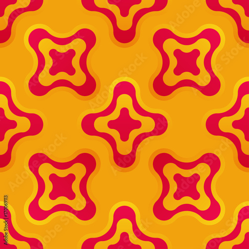 Seamless vector pattern with abstract colorful shapes