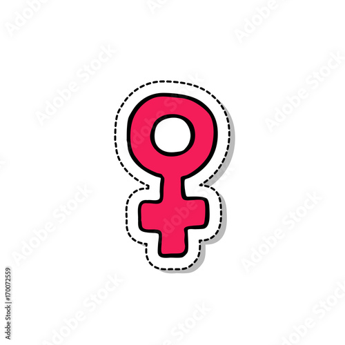 symbol of the feminine doodle icon