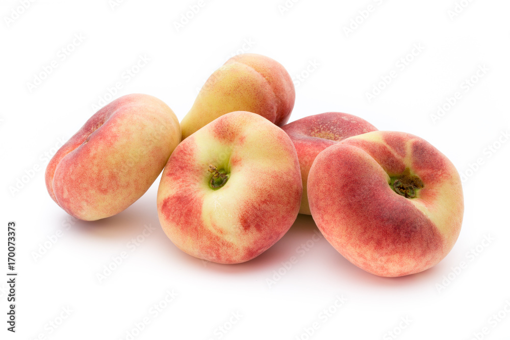 Peach. Fruit with isolated on white background.