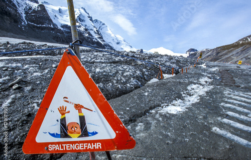 Grossglockner, Spaltengefahr, Gletscherspalte, Gletscher Pasterz