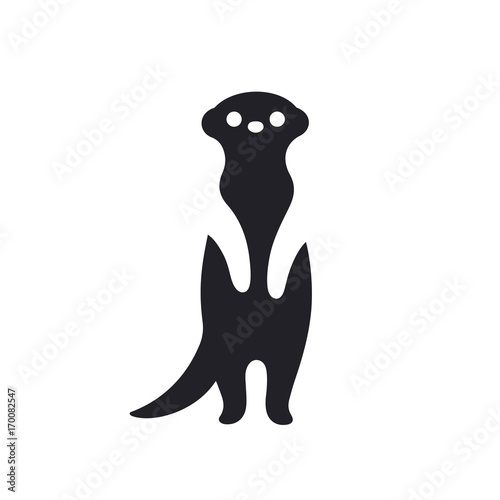 Valokuvatapetti Meerkat silhouette illustration