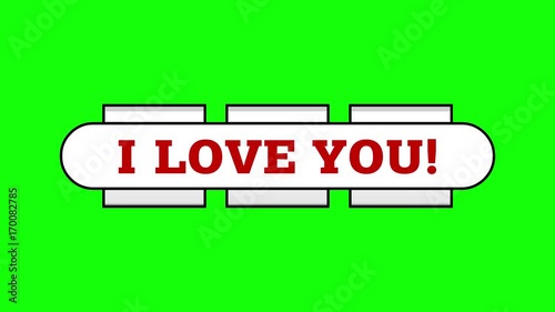 Launching casino slot machine with social media icons and stop three hearts with inscription I love you isolated on green background