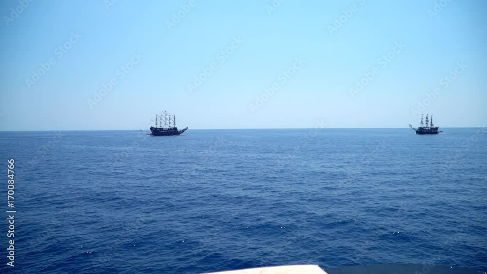 Two pirate sailing ship Two pirate sailing ship