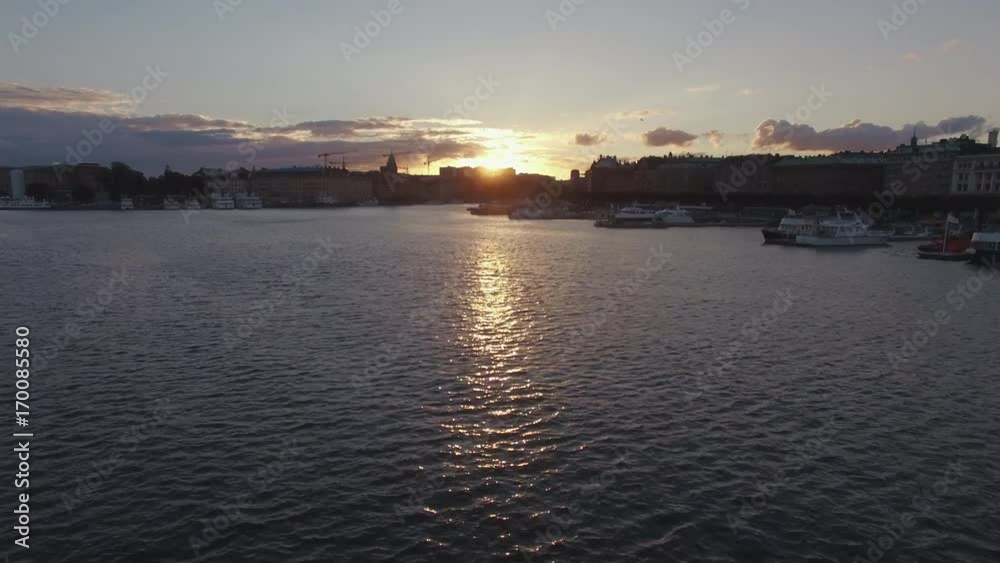 View of Stockholm city at sunset View of Stockholm city at sunset