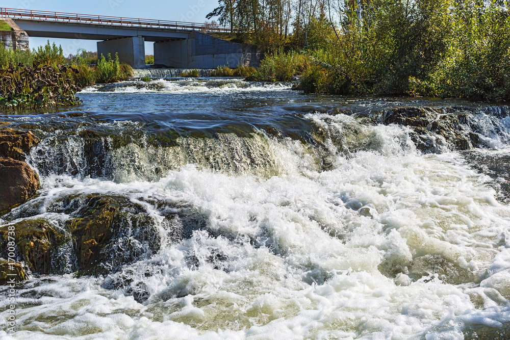 Suenginskiy waterfall. The Suenga River,Siberia, Russia Suenginskiy waterfall. The Suenga River,Siberia, Russia
