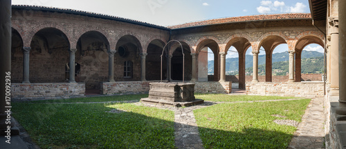 Bergamo, Old city. The former cloister of Saint Francesco. Today it is the headquarters of the Bergamo History Foundation