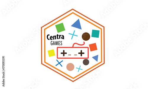 vector, logo, design, graphics, stamp, company, games, kids, addict, play, hobbies, games, centra, business