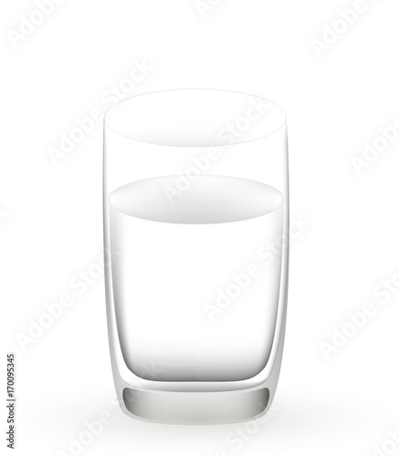 A glass of milk. Vector. Pitcher with milk