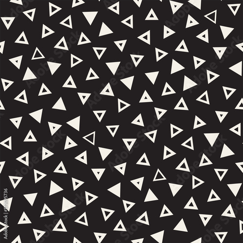 Seamless primitive jumble minimalism patterns. Randomly scattered geometric shapes. Abstract background design