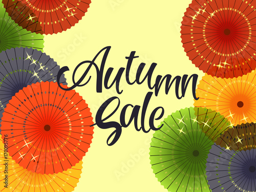 sale banner with paper