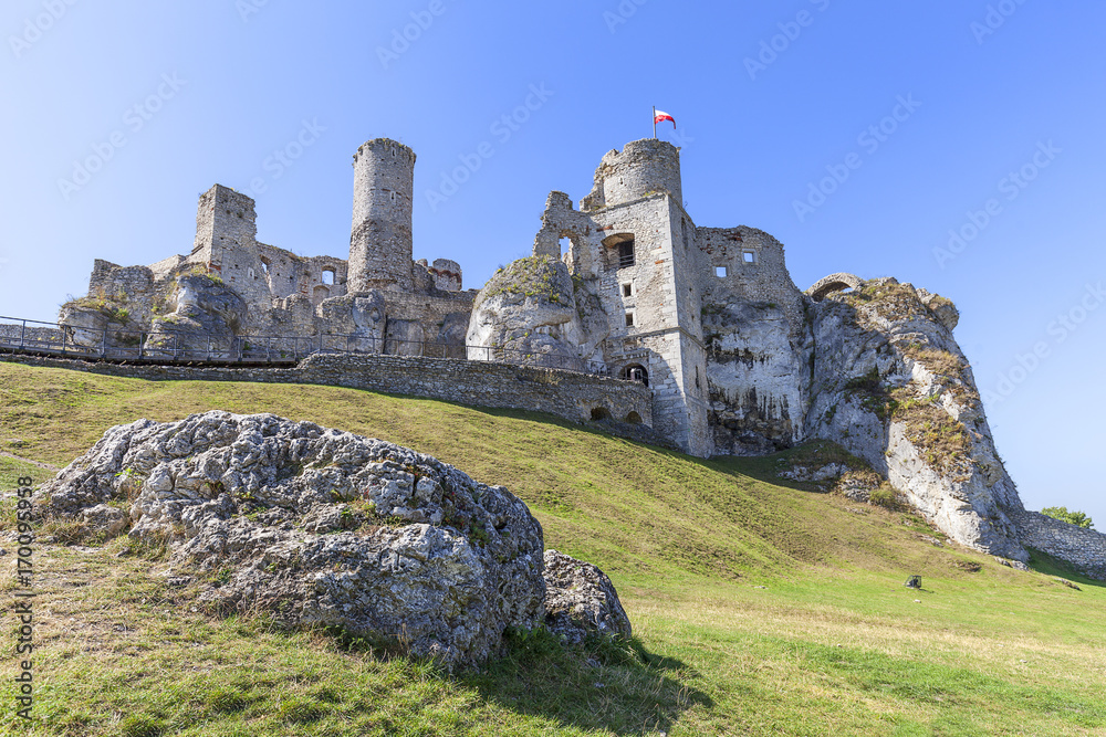 Ruins of 14th century medieval castle, Ogrodzieniec Castle,Trail of the Eagles Nests, Podzamcze, Poland