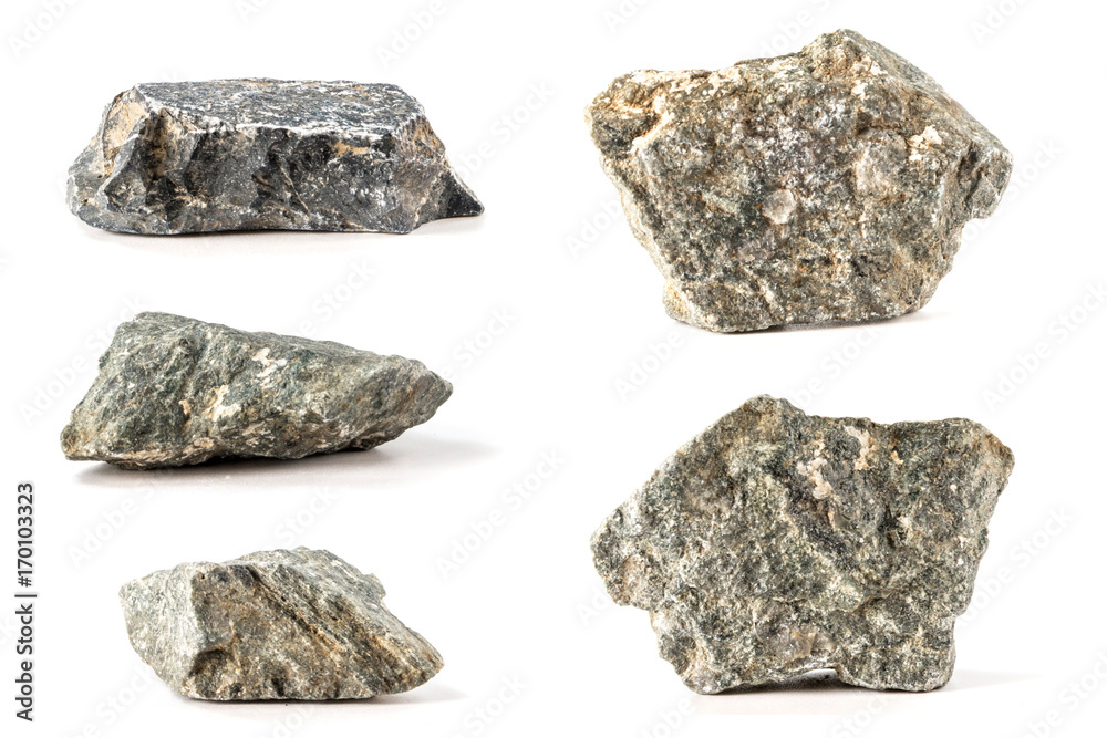 Group Set Stones isolated on white background Group Set Stones isolated on white background
