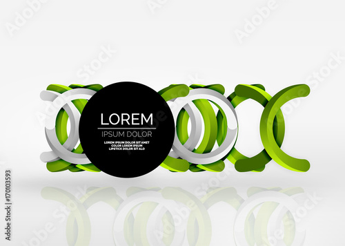 Modern 3d ring vector abstract background