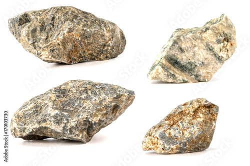 Group Set Stones isolated on white background © Asawin