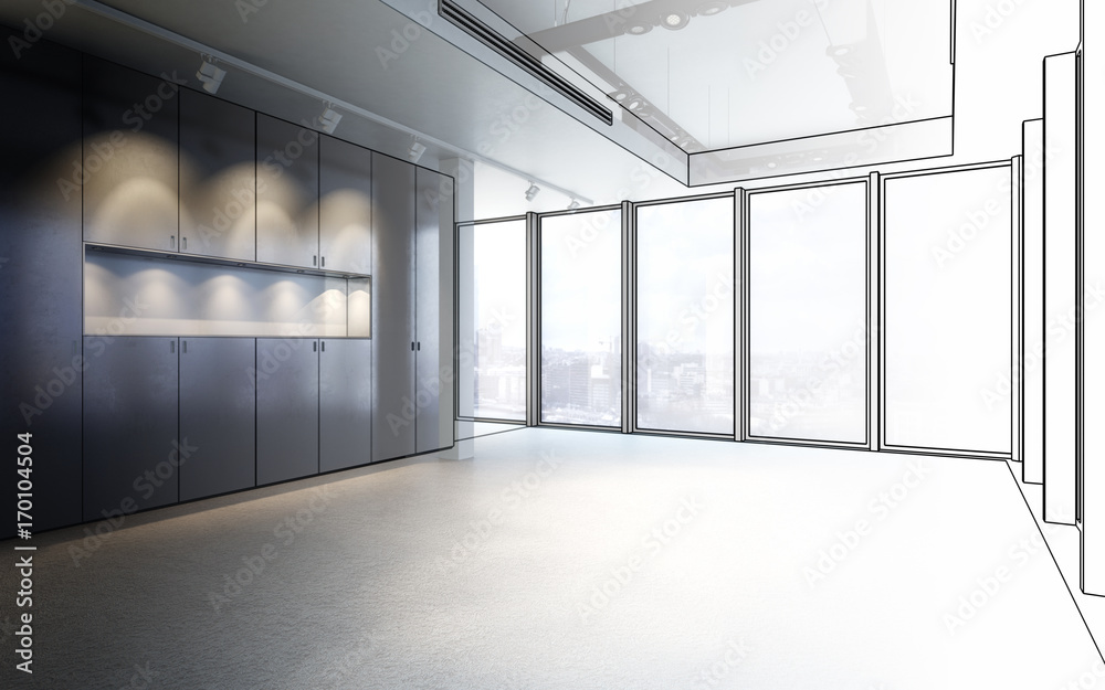 Fototapeta premium Empty Office Unit (project)