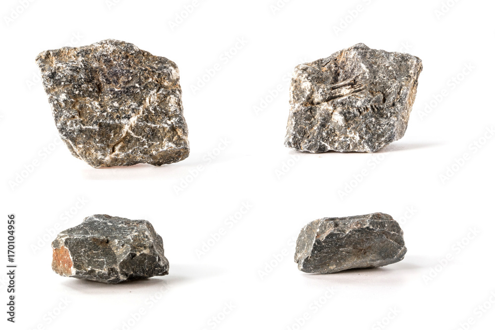 Group Set Stones isolated on white background Group Set Stones isolated on white background