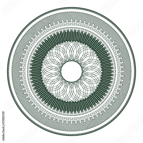 circle rossete. protective watermark layer for certificate, voucher, money design. vector illustration