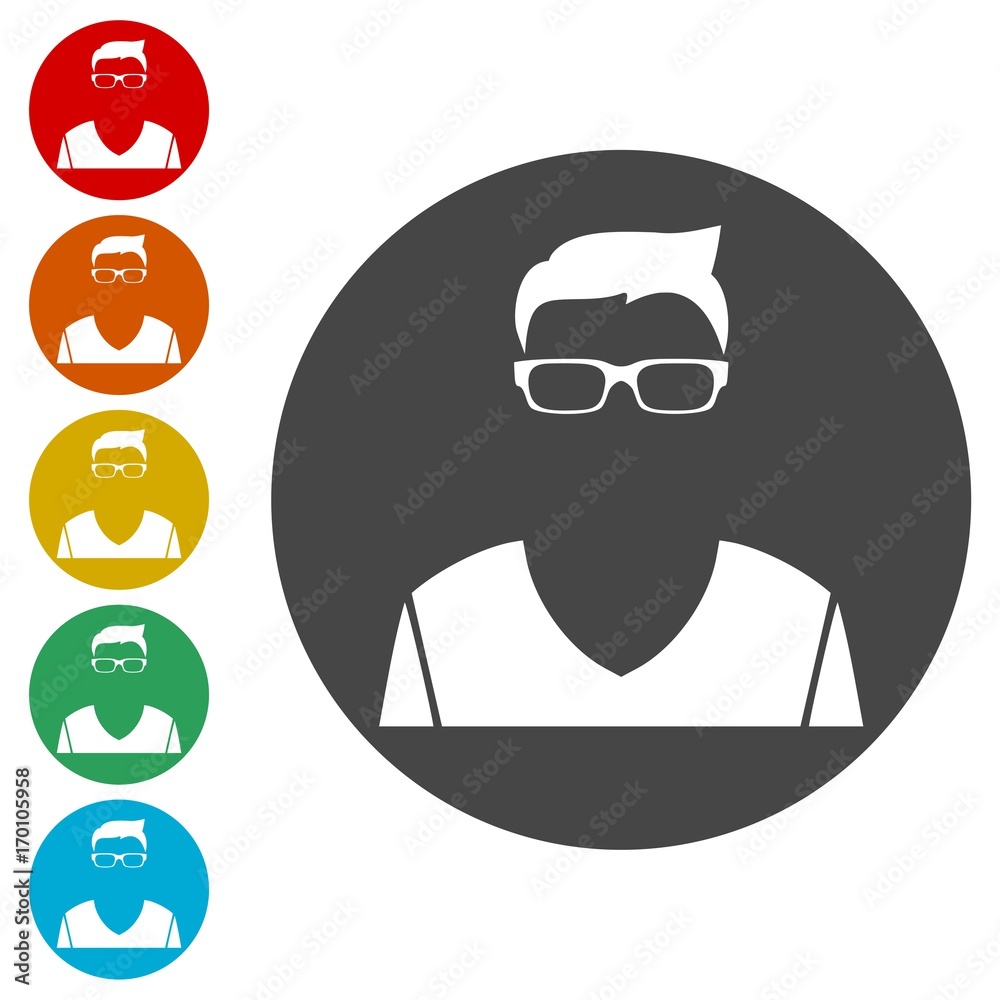 Man hipster style icons set - Illustration Man hipster style icons set - Illustration