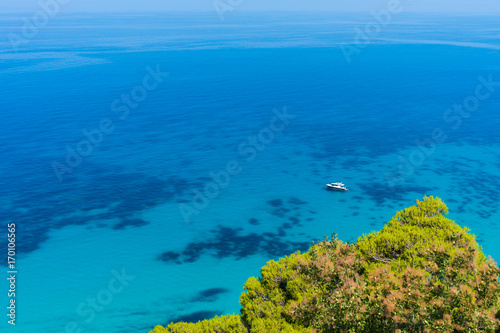 Aerial view of Ionian sea on Lefkada west coast