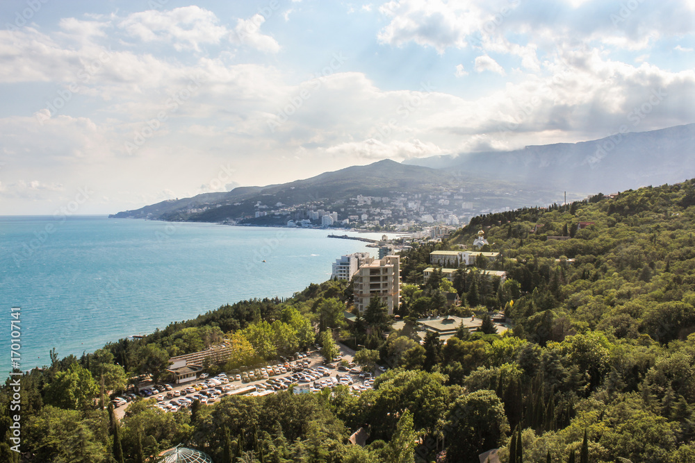 View from the balcony to Yalta.