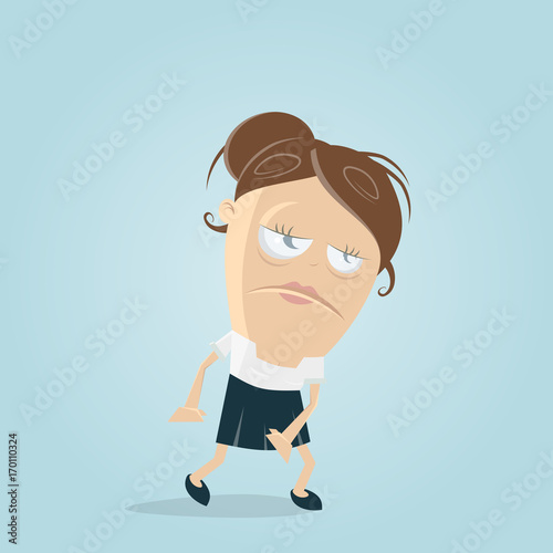 exhausted or tired businesswoman