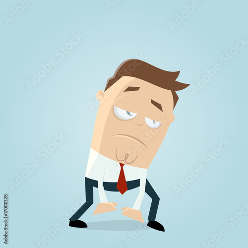 exhausted or tired businessman