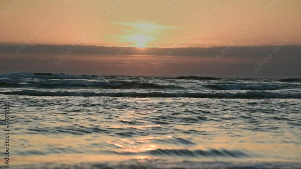 Dark Baltic sea in sunset time. Dark Baltic sea in sunset time.