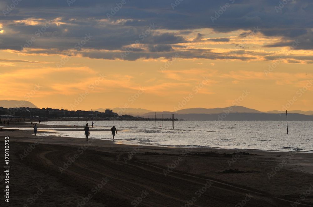 Strand in Bibione Pineda , Italien