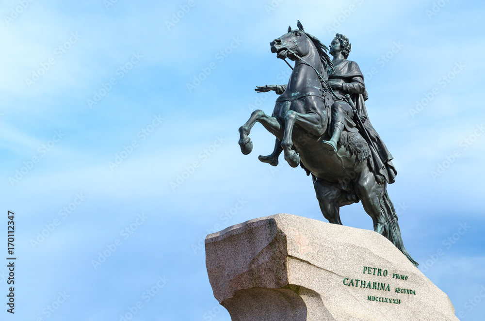 Monument to Peter the Great (Bronze Horseman) on Senate Square, St. Petersburg, Russia