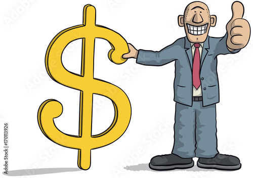 Man with dollar sign