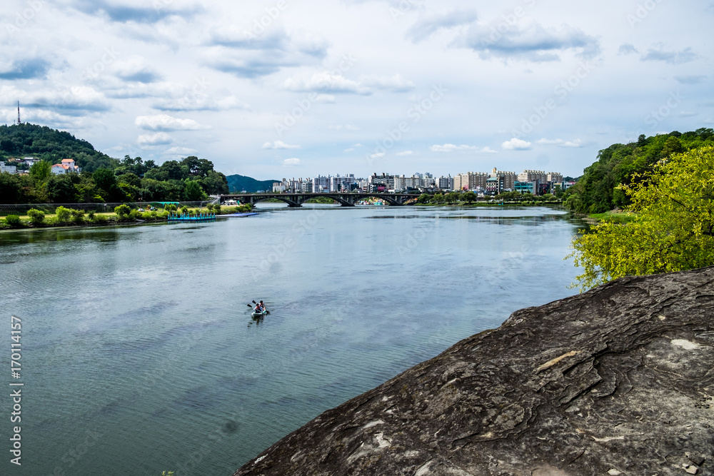 Obraz premium River and boat