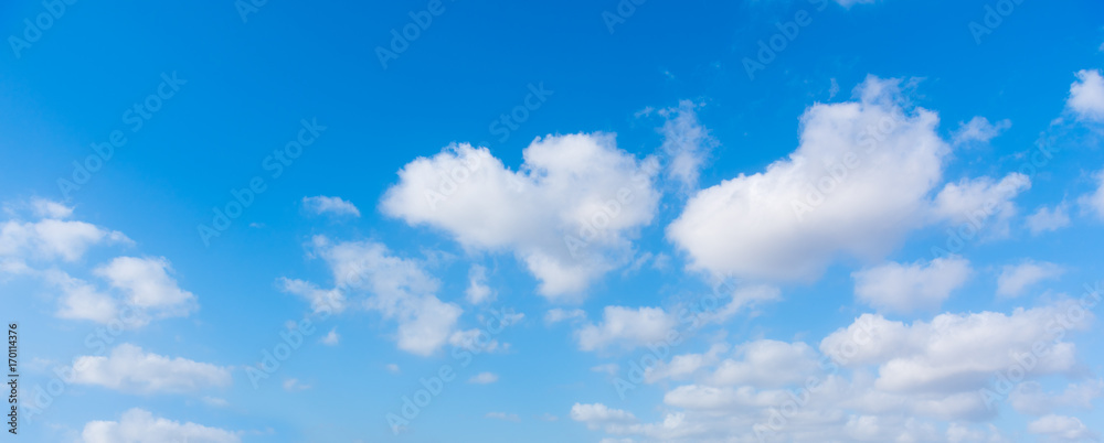 Blue sky and cumulus clouds Blue sky and cumulus clouds