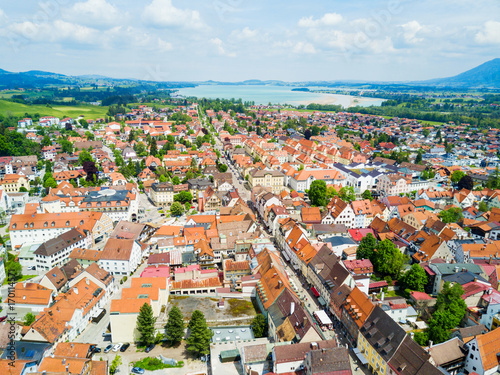 Fussen town aerial view