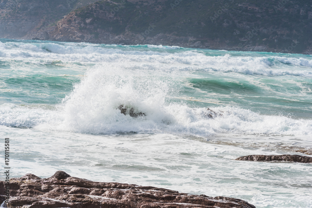 Waves in Porto Ferro shore