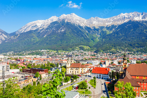 Innsbruck aerial panoramic view photo