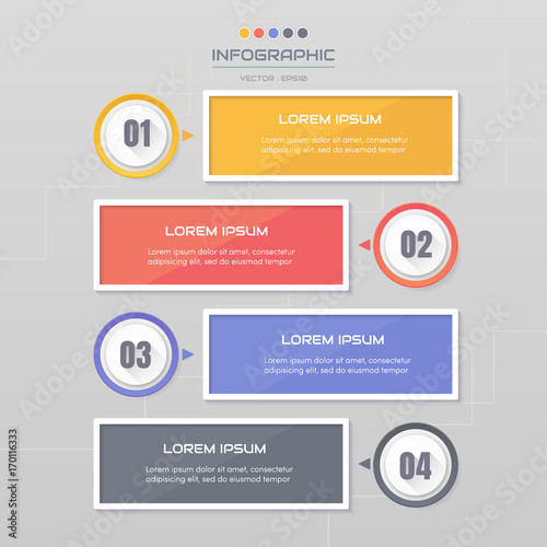 Infographics design template with icons, process diagram, vector eps10 illustration