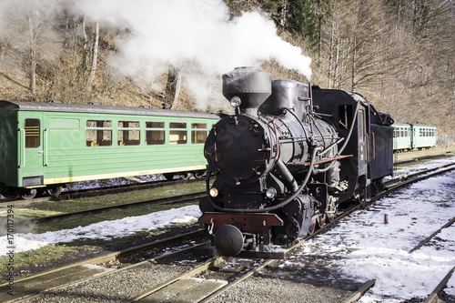 Fototapeta Naklejka Na Ścianę i Meble -  Old steam locomotive