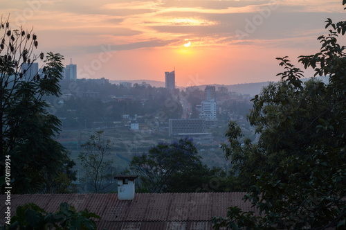 Sunset, Kigali, Rwanda photo