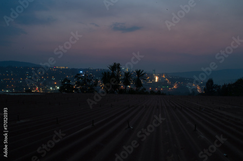 Nightfall over Kigali, Rwanda photo