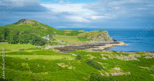 Scenic landscape in Point of Sleat, the southernmost point of Skye. Scotland.