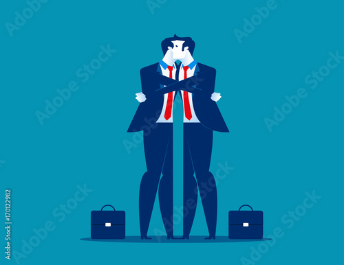 Hug. Businessman giving a hug. Men consolation friend. Concept business communication vector illustration.