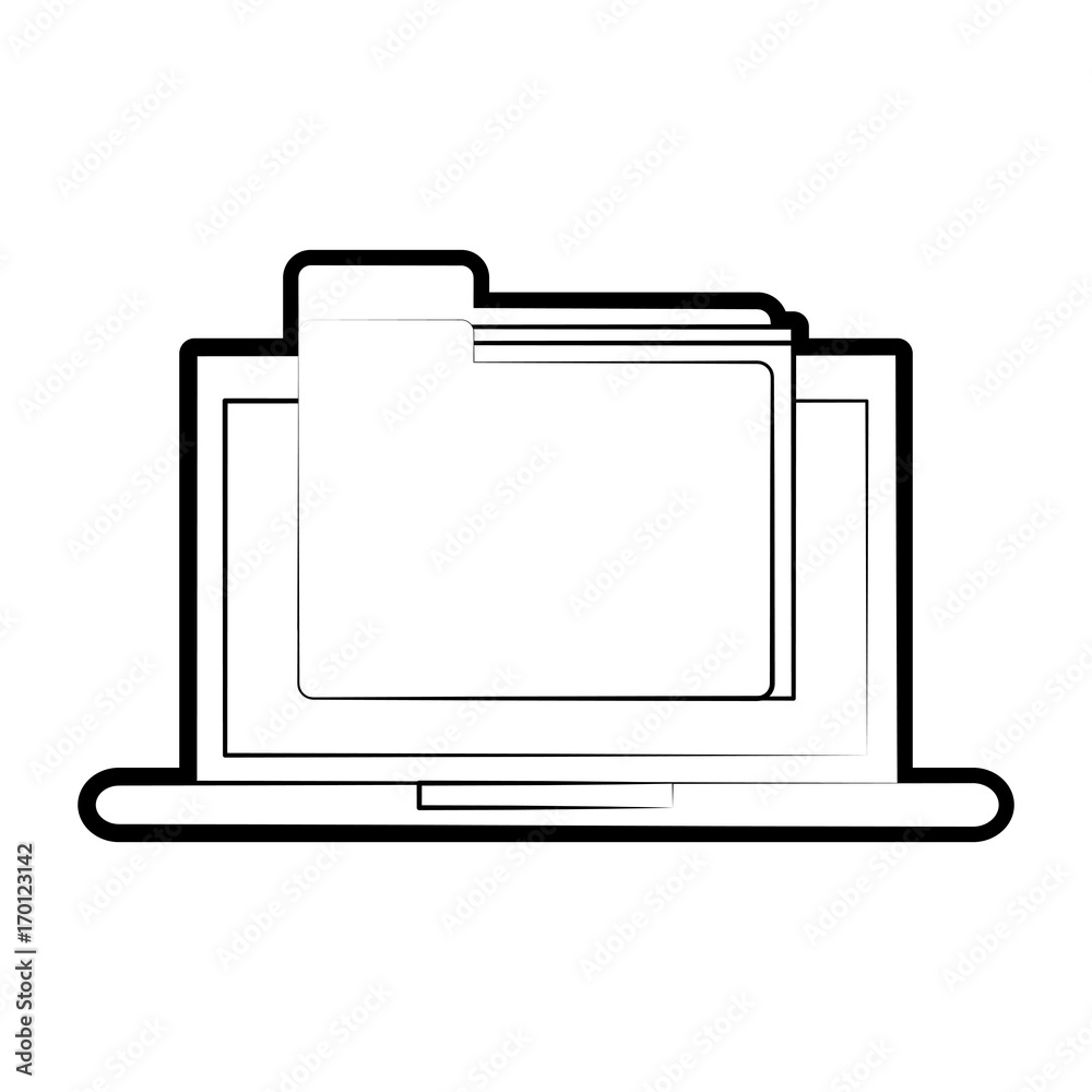 Laptop and file icon Device gadget technology and electronic theme Isolated design Vector illustration Laptop and file icon Device gadget technology and electronic theme Isolated design Vector illustration