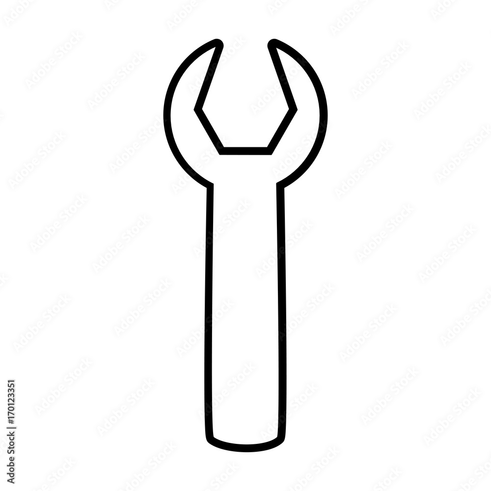 Spanner icon tool instrument and repair theme Isolated design Vector illustration Spanner icon tool instrument and repair theme Isolated design Vector illustration