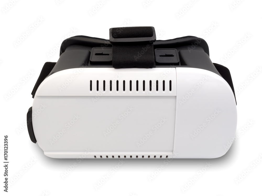 Isolate image of Virtual Reality Headset (VR Box) on white background with clipping path