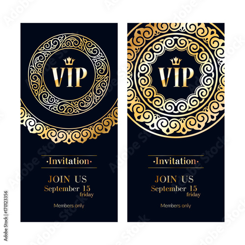 VIP invitation card premium design template.