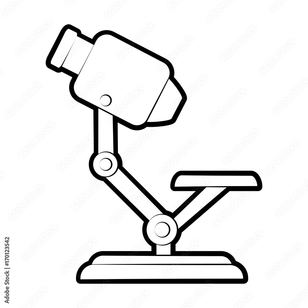 Microscope icon Science laboratory and chemistry theme Isolated design Vector illustration Microscope icon Science laboratory and chemistry theme Isolated design Vector illustration