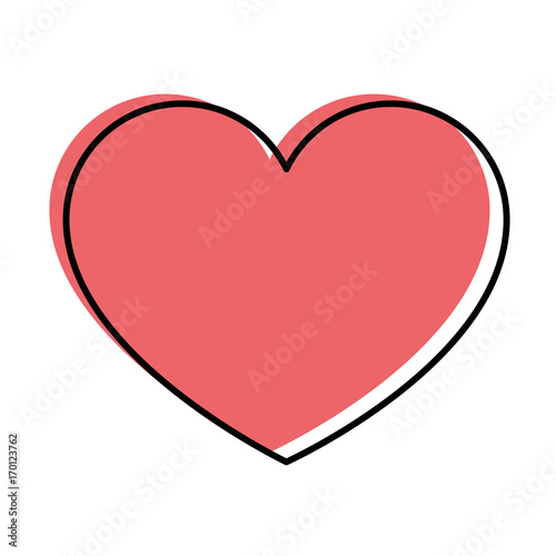heart icon over white background vector illustration