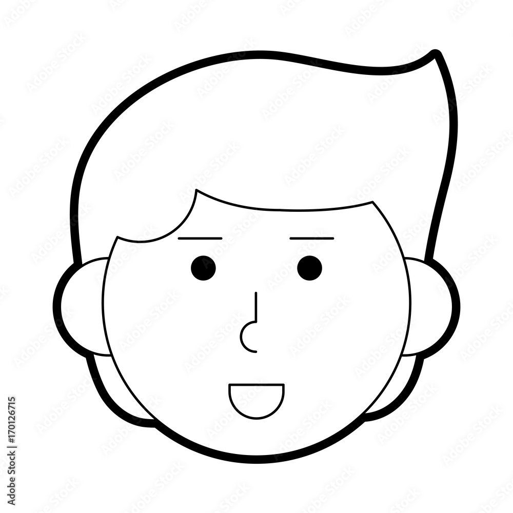 Boy cartoon icon Kid childhood little and people theme Isolated design Vector illustration