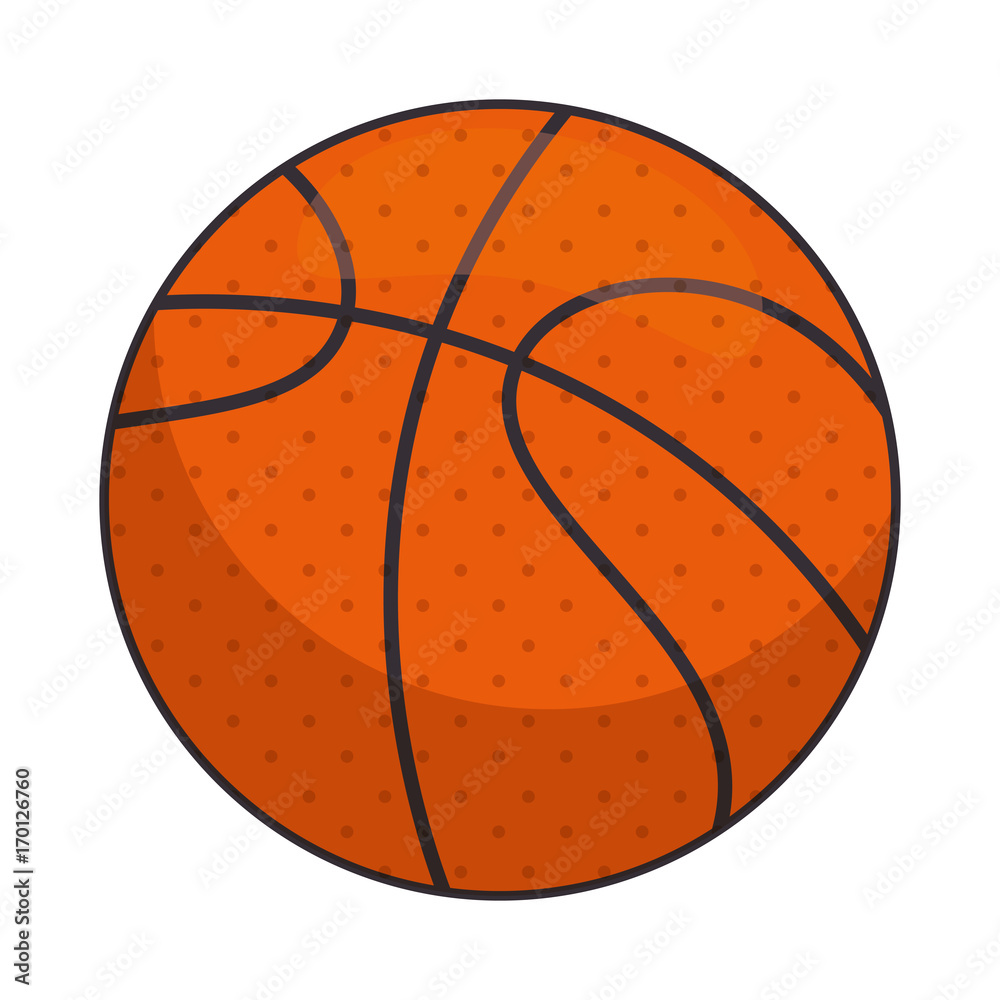 Fototapeta premium basketball balloon emblem icon vector illustration design
